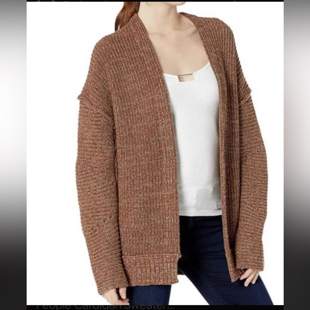 Free people cardigan chunky knit sweater Lg